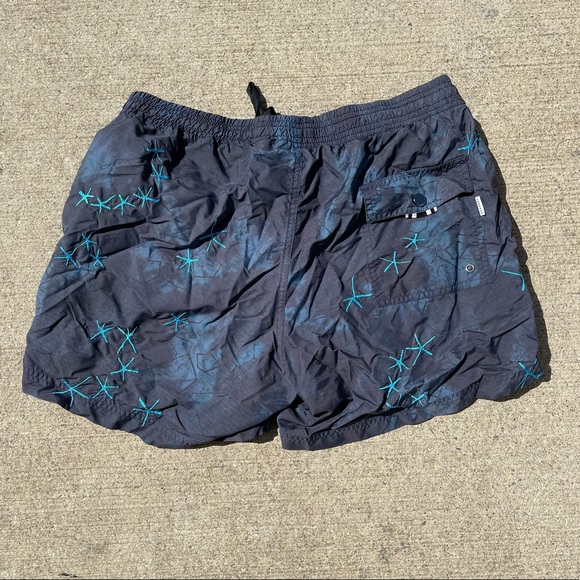 Danward Capri ELASTICATED MID-LENGTH SWIM SHORT WITH BLUE EMBROIDERY size M - Picture 5 of 8